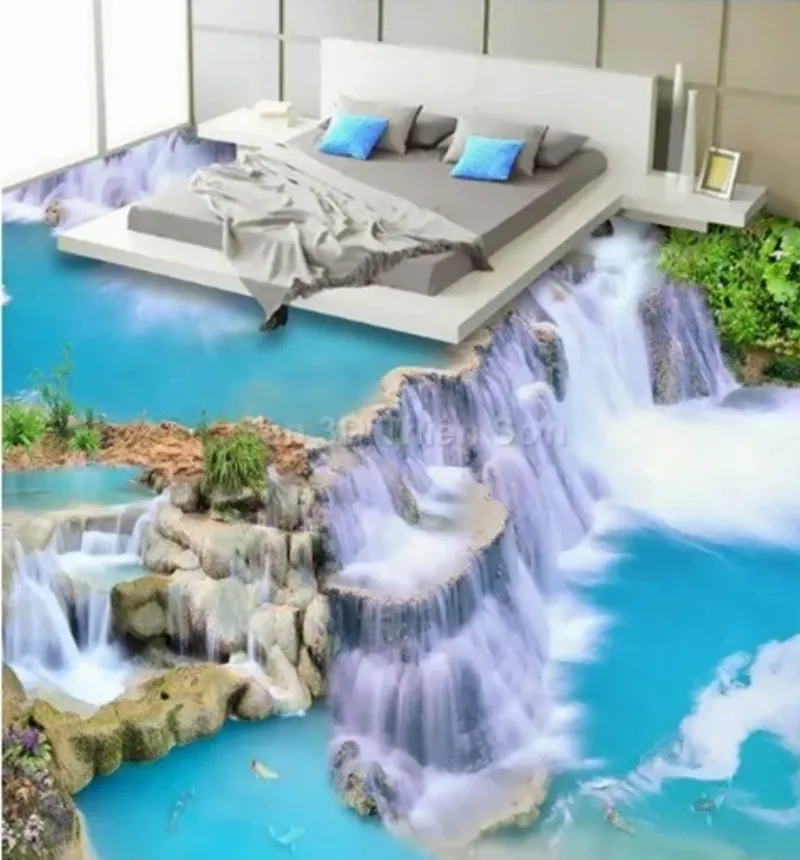 Minh họa độ bền và khả năng vệ sinh của sàn 3D biển epoxy